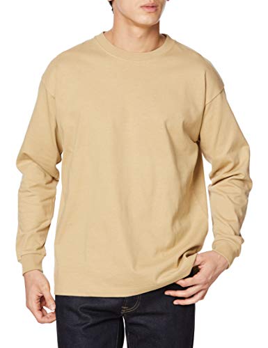 [ライフマックス] 厚手ロングTシャツ 10.2ozスーパービーウェイトロングスリーブTシャツ サンドカーキ L