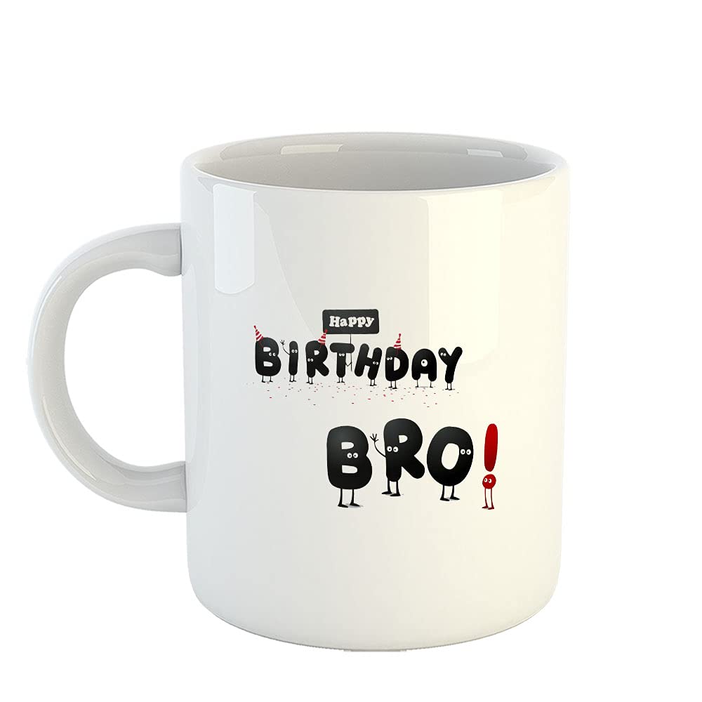 Happu - Printed White Ceramic Coffee Mug, Birthday Gift August Month, Gift for Birthday, Best Birthday Gift for Men, Brother, Father, Friend, Colleagues & Relatives, 325 ML, HP-0109
