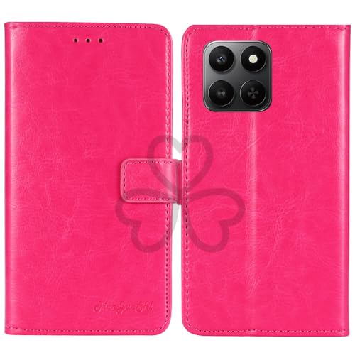 TienJueShi Rosa Book Stand Retro Flip Leather Protector Phone Wallet Gel Cover Etui TPU Silicone Case For Honor 400 Smart 6.77 i