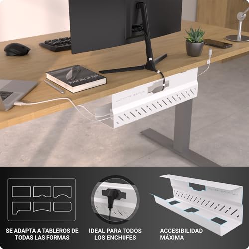 Miniatura 2 de Bandeja De Gestión De Cables Debajo Del Escritorio Sin Taladro, Gestión De Cables De Escritorio, Organizador De Cables, Gran Capacidad De Carga, Bandeja De Cables Debajo Del Escritorio Sin Taladro