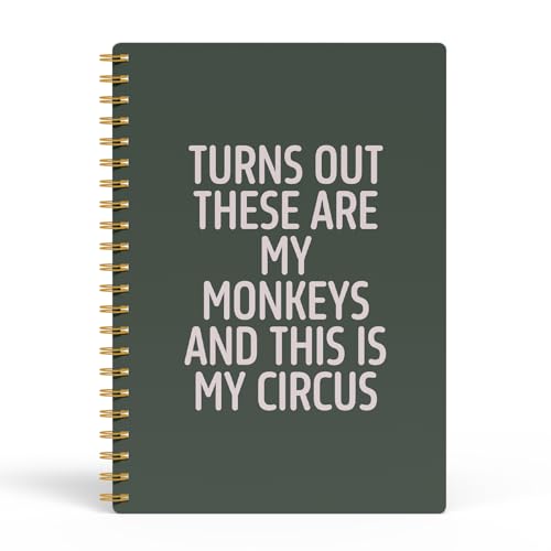 EKGJW Funny Notebooks for Work,Flesh Pink Aesthetic Journal, Funny Boss Day Gifts, Boss Gifts for Men Women, Funny Gifts for Boss, Boss Office Decor, Spiral Notebook 5.5x8.3 Inch(green)