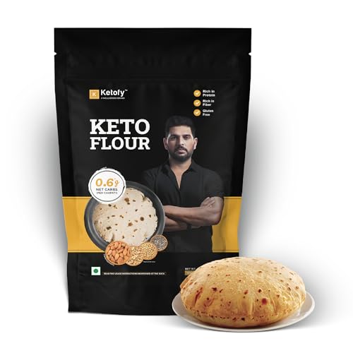 Ketofy – Keto Flour (1kg) | 0.6g Net Carb/Chapati | Sugar Control Atta | Helps Manage Weight | Ultra Low GI Keto Atta with Superfood Ingredients – Sunflower Seeds, Almonds, Peanuts | Gluten Free Atta Ketofy – Keto Flour (1kg) | 0.6g Net Carb/Chapati | Sugar Control Atta | Helps Manage Weight | Ultra Low GI Keto Atta with Superfood Ingredients – Sunflower Seeds, Almonds, Peanuts | Gluten Free Atta