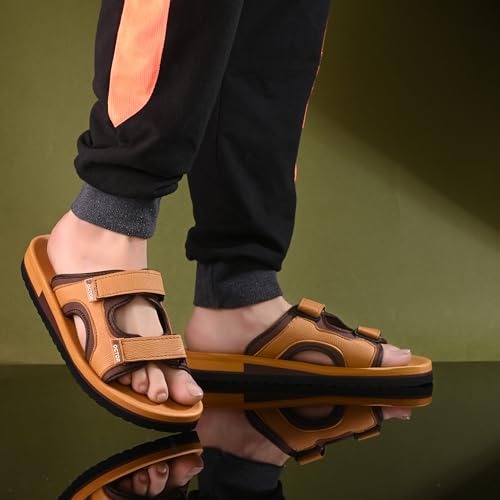 Image of DOCTOR HEALTH SUPER SOFT Men's Casual Slippers with Soft Cushioned Sole, Double Strap with Toe Loop Design, Lightweight Anti-Slip Everyday Wear Slippers for Home and Outdoor Use