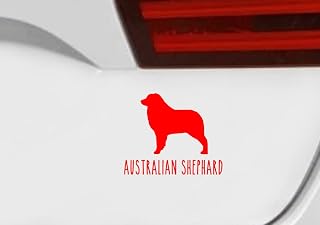 Australian Shephard Dog Silhouette Sticker Decals, Car, Truck, Motorcycle, Window, Laptop, Tumbler, Sports, Phone, Home Decoration, Funny Designs, Made in The U.S.A.