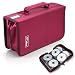 128 Capacity CD/DVD Case Holder,Storage Binder by CCidea (Red)