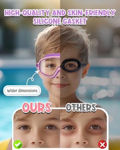 Image of Swim Goggles 2 Pack, Wide View Anti Fog&UV Swimming Goggles for Audlt, No Leak Pool Beach Essentials for Men Women