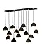 Hinkley Nula Collection Fourteen Light Linear Chandelier, Shell Black