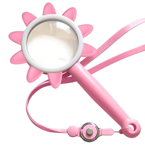 Miao'er Kids Magnifying Glass with Lanyard (Pink)