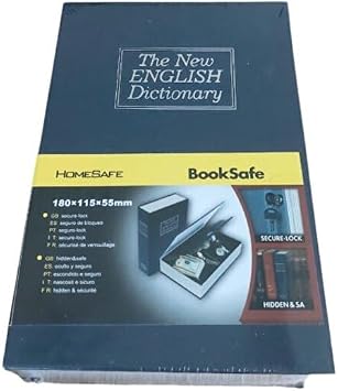 Kitap Görünümlü Gizli Kasa Anahtarlı Kilitli Mini Çelik Kasa, Değerli Eşya Saklama Kutusu