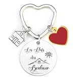 🏡[Idée cadeau crémaillère] Nouvelle maison, Nouvelles aventures. Ce porte-clés en acier inoxydable est livré avec un pendentif représentant une maison et une clé, vous pouvez l'offrir à votre amoureux, petit ami, ami, collègue de travail, camarade de classe, fils, fille, frère, sœur, ou tout autre membre de la famille pour apporter une merveilleuse bénédiction à leur nouvelle maison. cadeau famille personnalisé, idee cadeau maison, cadeau cremaillere maison, cadeau famille original.