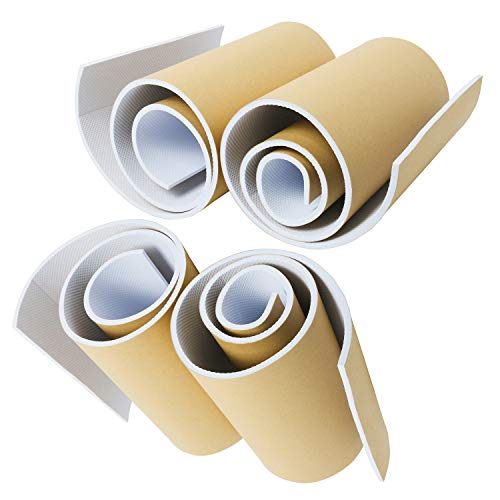 Novelbee 4 Strip Of 39.3" X 9.8" X 0.25" Car Door Protector Guard Car And Garage Wall Against Scratches (White) #TOP7