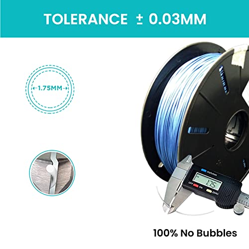 Image of Tesseract Premium PLA + 1.75mm 3D Printing Filament | Dimensional Accuracy + /- 0.03mm | Compatible with Most FDM Printers | 1 KG 3D Printer Filament - PLA Galaxy /Glitter Blue (Quantity 1)