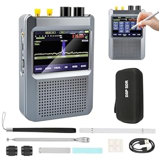 V2.4 Version Malachite DSP2 SDR Radios Receiver,Portable Full Band Shortwave Radios Receiver with 3.5 in Touch Screen,10kHz-380MHz 404MHz-2GHz AM SSB DSB CW NFM WFM,Noise Reduction 5000mAh Battery