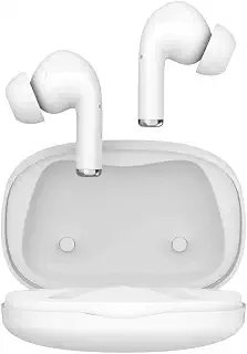【日本ブランド/家電量販店取扱】LUCILLA(ルシーラ) TWS012PLUS 完全ワイヤレスイヤホン ノイズキャンセリング(ANC) 外音取り込み ゲーミングモード(低遅延65ms) 小さい耳用XSサイズ付属 ENC通話ノイズキャンセリング 最大32時間再生 IPX4防水 (パールホワイト)