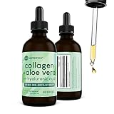 360 Nutrition Liquid Collagen + Aloe Drops | Natural Detox, Radiant Skin, Cleansing and Digestion Su