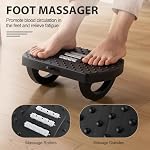 CasaZenith Under Desk Footrest, Foot Rest for Under Desk at Work, Ergonomic Foot Stool for Office Desks, Small Rocking Footrest with Massage Roller&Portable Handle, Leg Rest, 13" L x 9.2" W x 4.7" H - Image 5