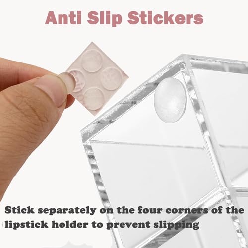 Image of Lipstick Organizer 24 Slot Lipstick Holder Display Rack Small Clear Plastic Compact Lip Gloss Perfume Sample Mascara Holder