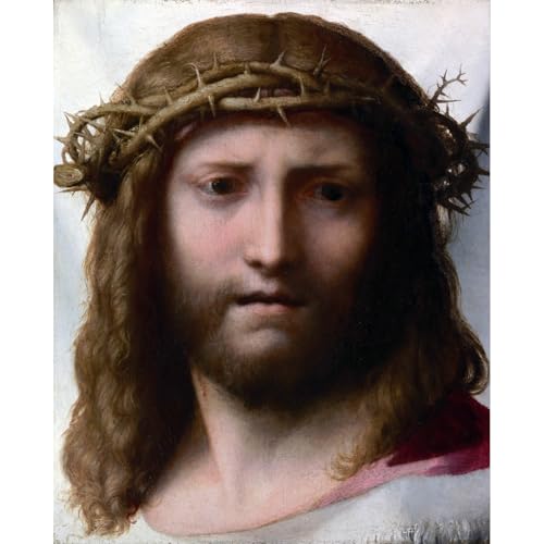 Tête du Christ de Corrège impression giclée 61 x 81 cm pour salon élégant