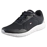 Tommy Hilfiger Herren Lightweight Runner Stripes Sneaker, Wüstenhimmel, 46 EU