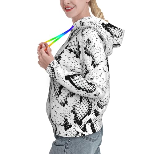 Sweat à capuche serpent femme EdWal : le pull ajusté contre le froid
