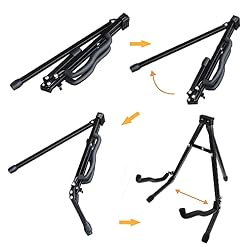 Support de Guitare Siqi Support de Cadre Universel 3A Pliable pour Toutes Les Guitares Support de Guitare de Voyage pour Basse électrique Classique Acoustique, Noir - Les Beatles, Paul McCartney, John Lennon, RIngo Starr, George Harrison Support de Guitare Siqi Support de Cadre Universel 3A Pliable pour Toutes Les Guitares Support de Guitare de Voyage pour Basse électrique Classique Acoustique, Noir – Image 5