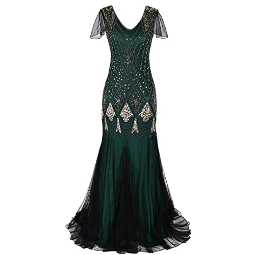 Robe longue vintage des années 1920 pour cocktail chic et bal de promo