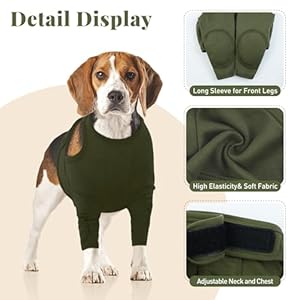 Nanaki Dog Recovery Sleeves for Front Legs, Dog Leg Sleeve to Stop Licking, Dog Anti-Lick Wounds Sleeves, Dog Surgery Recovery Sleeve, Dog Leg Wound Cover Arm Protector for Leg Injuries & Joint Pain Nanaki Dog Recovery Sleeves for Front Legs, Dog Leg Sleeve to Stop Licking, Dog Anti-Lick Wounds Sleeves, Dog Surgery Recovery Sleeve, Dog Leg Wound Cover Arm Protector for Leg Injuries & Joint Pain