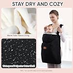 miracle baby Cover for Baby Carrier Universal Hoodie Windproof Stroller Covers Waterproof Bunting Bag (Black)