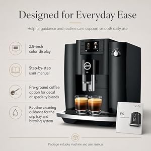 Jura 15622 E6 2.8-Inch Color Display Automatic Espresso Machine with Easy Cappuccino Function, Piano Black (Renewed) — photo 5 of 6
