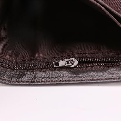 Retro Mens Genuine Leather Bifold Wallet RFID Blocking ID Window Stylish Durable Daily Use (Coffee)2