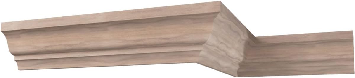 WM49 - Americraft Crown Solid Hardwood Moulding, 3"H x 2 1/8"P x 3 5/8"F x 96"L, Stain Grade Walnut