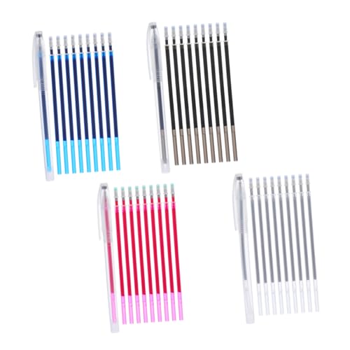 DIYEAH 1 Set Water Soluble Fabric Pen Refills Disappearing Ink Markers for Embroidery Cross Stitch and DIY Projects Colors Blue Black Silver Easy to Use No Fabric Damage