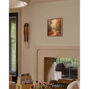 Kizbook Vintage Fall Wall Art Prints Farmhouse Wall Decor Autumn Aesthetic Forest Landscape Oil Painting Moody Vintage Wall Pictures for Gallery Kitchen Bathroom Wall Decor8 x 10 UNFRAMED