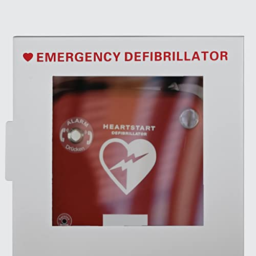 Adirmed Non-Alarmed Steel Cabinet Defibrillators 15" W X 15" H X 7" - Standard Wall Mounted Enclosure - Easy Access Storage For Emergency Situations (Defibrillators) #TOP5
