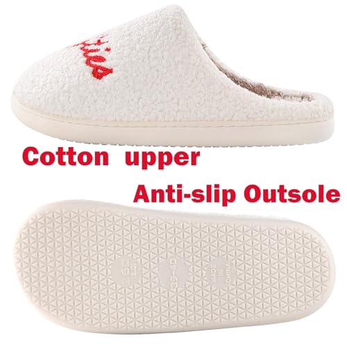 Comfy House Slippers For Women Men, Ladies Fuzzy Bedroom Slippers,indoor Outdoor Memory Foam Shoes4