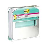 Post-it Dispenser Sticky Dispenser, White & Silver, Easy One Handed Dispensing (STL-330-W)