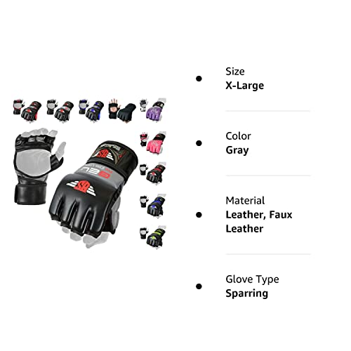 Mma Gloves, Ufc Kickboxing Gloves, Mma Sparring Gloves, Mma Training Equipment, Fighting Gloves For Mixed Martial-Arts, Mma Training Gloves Adults Men & Women By Besmart (Gray, Medium) #TOP7