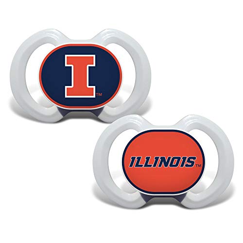 Image of Baby Fanatic Pacifier 2-Pack - NCAA Illinois Fighting Illini - Officially Licensed League Gear