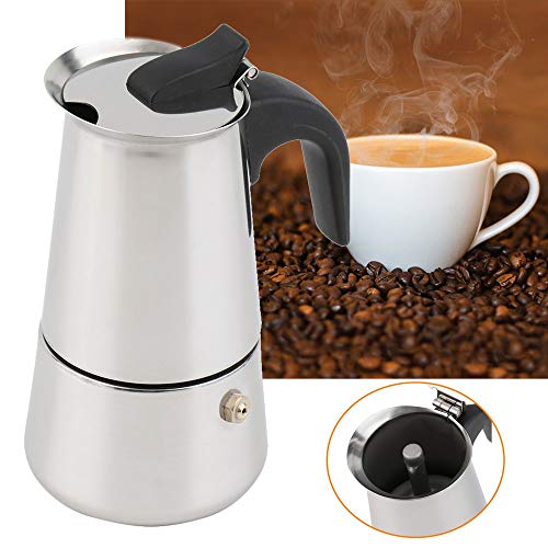 Jullynice 2/4/6 xícaras Percolator fogão tampa cafeteira Moka Espresso Latte Inoxidável Pote Venda Q