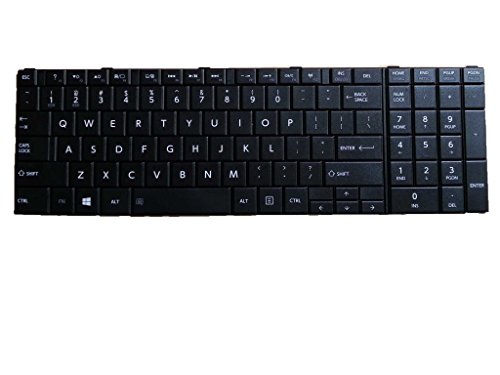 Partsdealstore New US Laptop Keyboard for Toshiba Satellite V000320340, Black, Modern, Ergonomic, 104 Keys