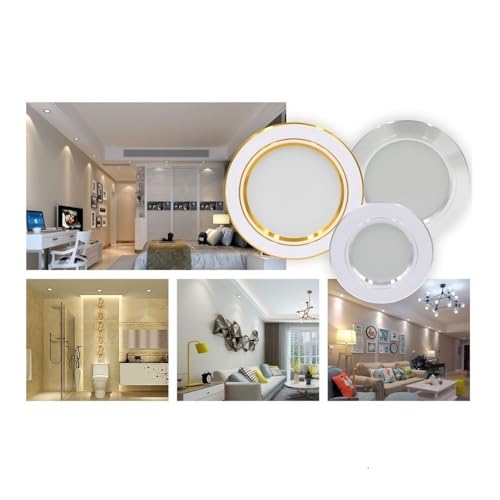 Lámpara downlight LED empotrable redonda AC220V con elegante acabado dorado 6