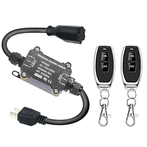 AC110V/120V/250V/20A Waterproof Remote Control Power Switch