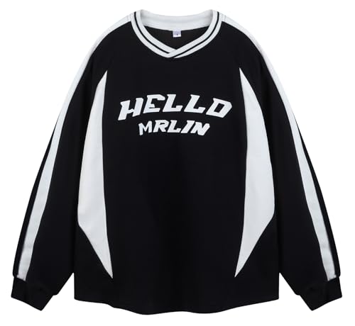 Hello MrLin Pullover Herren Mode Sweatshirt Sweatjacke Hoodie Basic Kontrastfarbenes Langarmshirt Streetwear Sweater Unisex Hello MrLin Pullover Herren Mode Sweatshirt Sweatjacke Hoodie Basic Kontrastfarbenes Langarmshirt Streetwear Sweater Unisex