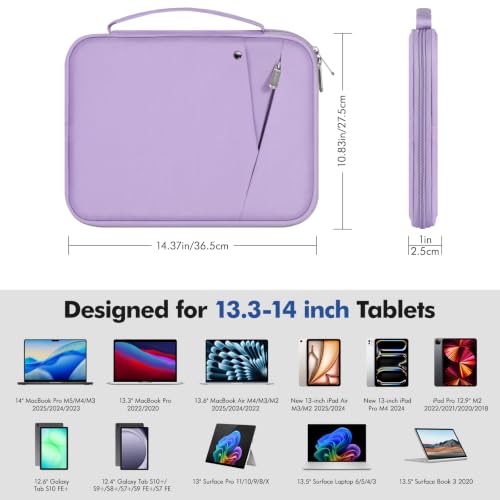 Image of MoKo 13-14 Inch Laptop Sleeve Bag Padded Protective Carry Case with Handle