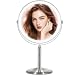 VESAUR Professional 7.5" Lighted Makeup Mirror, 10X Magnifying Vanity Mirror with 28 Medical LED Lights, Senior Pearl Nickel Cosmetic Mirror, Brightness Adjustable(0-1100Lux) Desk Lamp Alternative