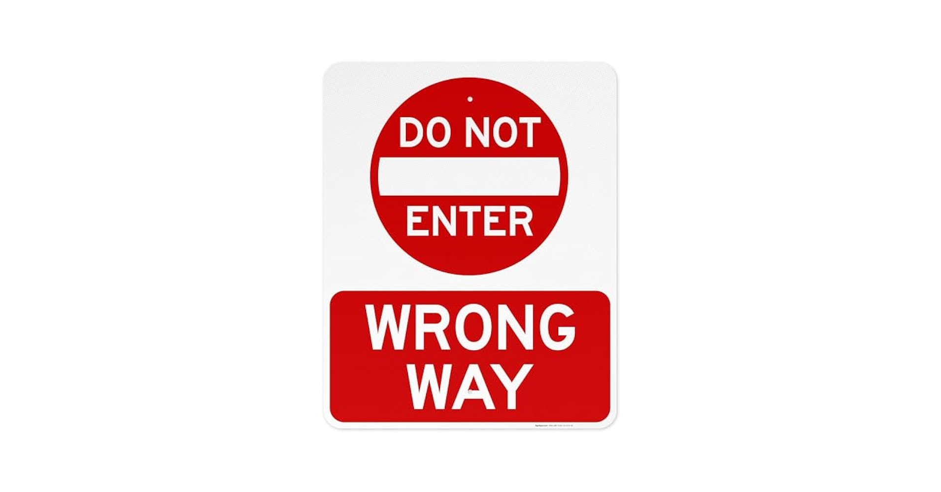 Amazon.com: Do Not Enter Wrong Way Sign,12 x 18 英吋(約12 x