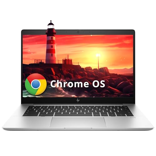 Image of HP Elite C640 G3 Chromebook 14 inch FHD Laptop, Intel Core i5-1245U, 8GB LPDDR4X, 256GB SSD, Intel Iris Xe Graphics, 5MP Camera, Wi-Fi 6E, Chrome OS, Silver (Renewed)
