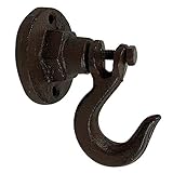 Der Haken wurde aus Gusseisen hergestellt und braun patiniert.
