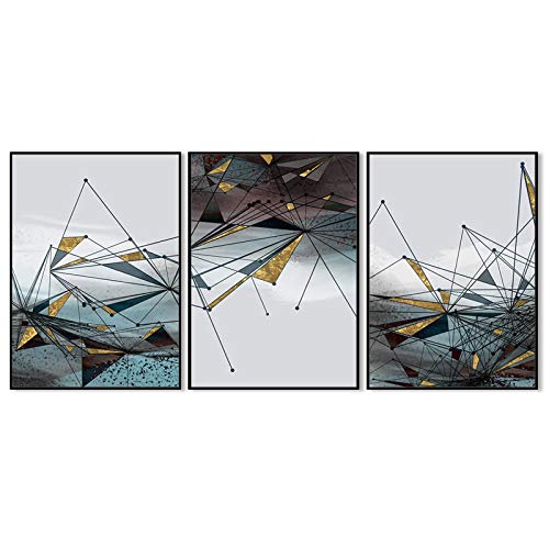 Peinture Toile Abstrait Géométrique de Qualité Premium avec Finition Mat Minimaliste