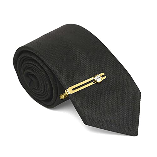 Image of MUTAQINOTI Mens Woven Premium Silk Necktie Suit Accessories Set With Pocket Square Cufflinks Brooch Golden Tie Pin (TEGP2)